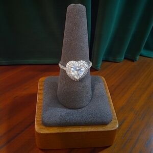 Heart-Shaped Silver Ring